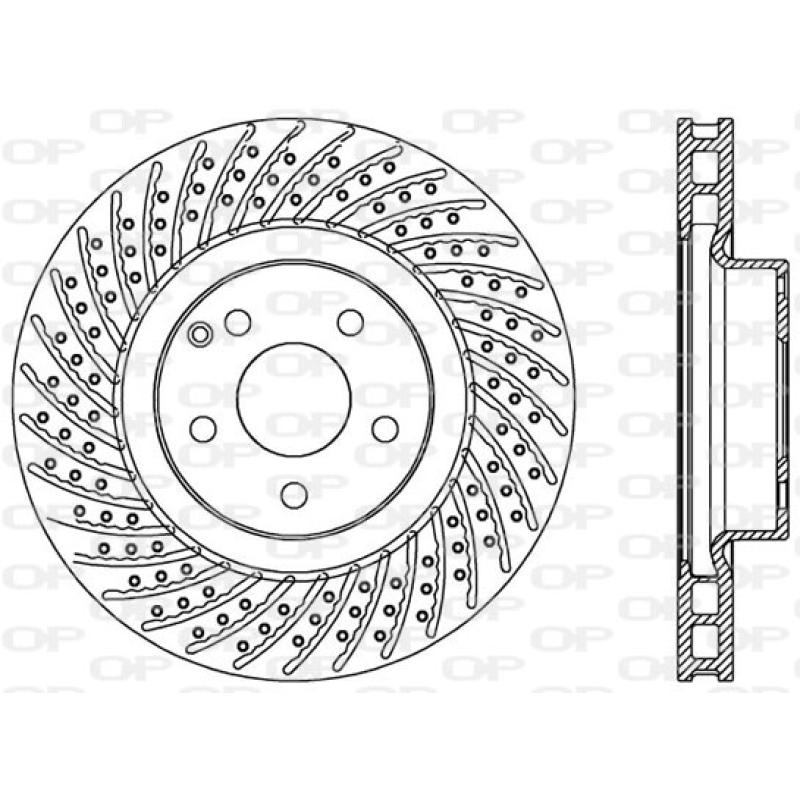 Jeu de 2 disques de frein avant OPEN PARTS BDR2540.25 - Visuel 1