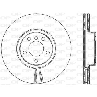 Jeu de 2 disques de frein avant OPEN PARTS BDR2544.20 pour BMW X5 3.0d - 235cv