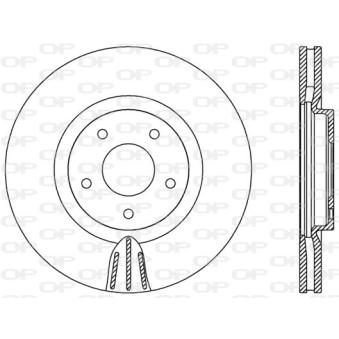 Jeu de 2 disques de frein avant OPEN PARTS OEM 40206JY01A
