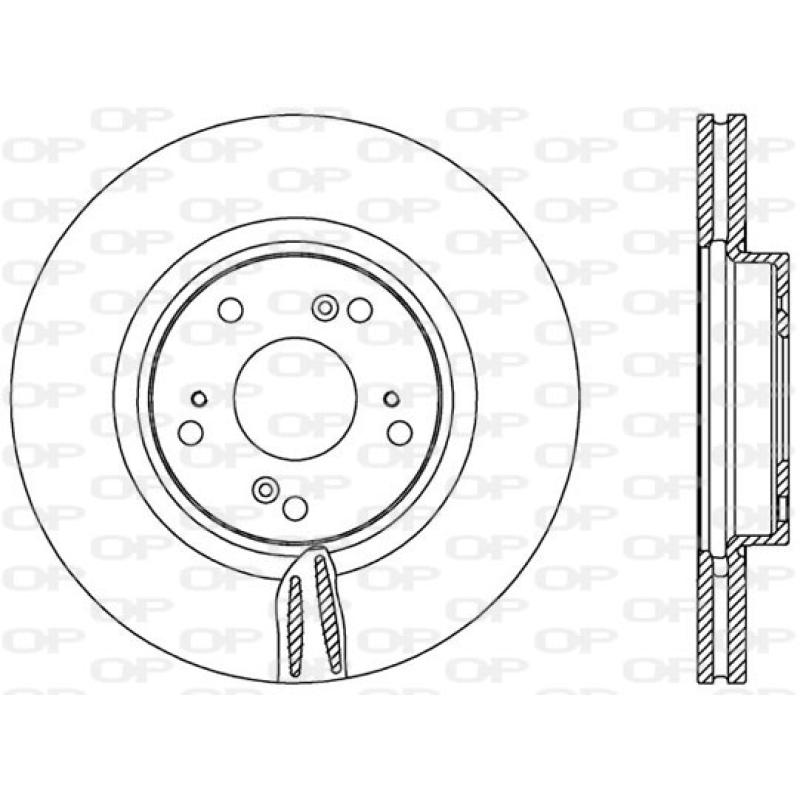 Jeu de 2 disques de frein avant OPEN PARTS BDR2556.20 - Visuel 1