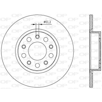 Jeu de 2 disques de frein arrière OPEN PARTS OEM K68249842AB