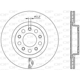 Jeu de 2 disques de frein arrière OPEN PARTS OEM 50545300