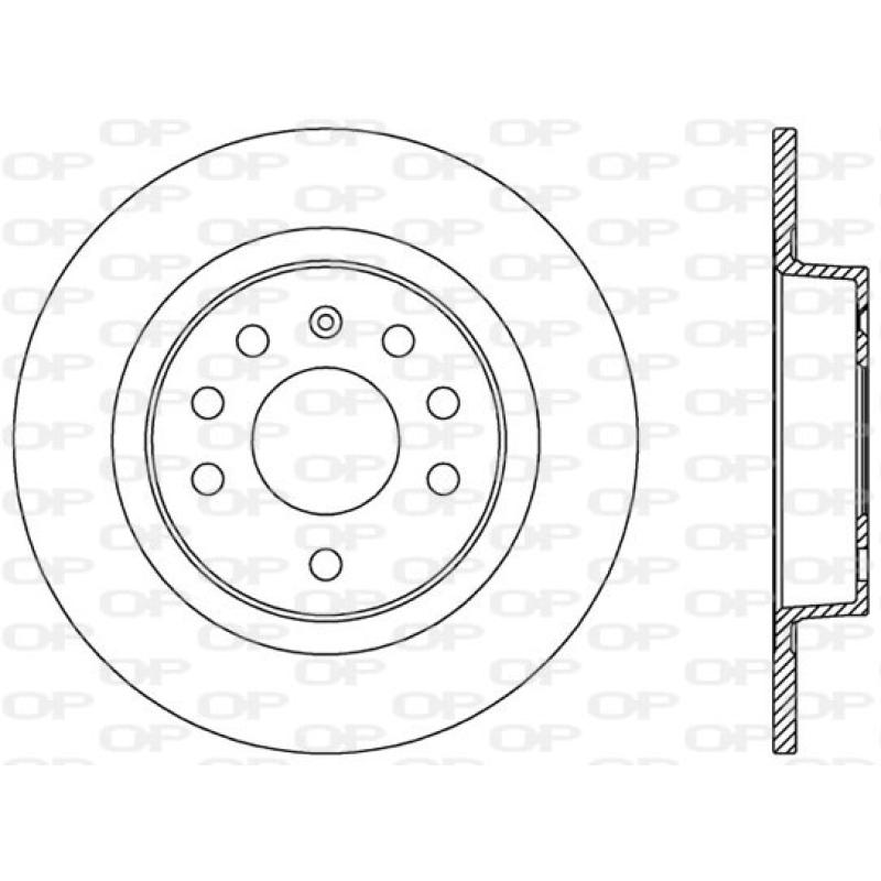 Jeu de 2 disques de frein arrière OPEN PARTS BDR2575.10 - Visuel 1
