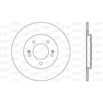 Jeu de 2 disques de frein arrière OPEN PARTS OEM 584113Z100