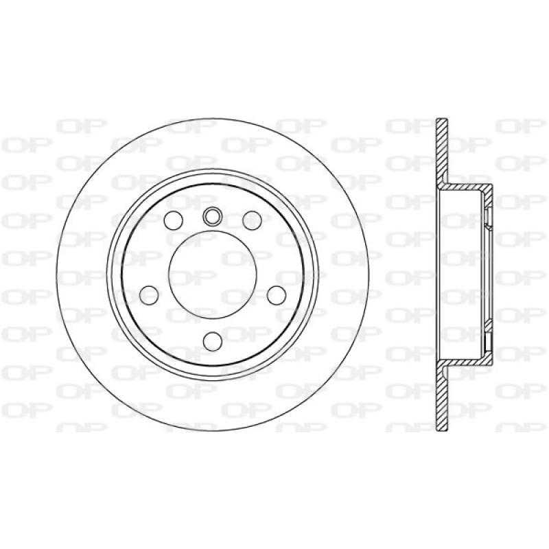Jeu de 2 disques de frein arrière OPEN PARTS BDR2611.10 - Visuel 1