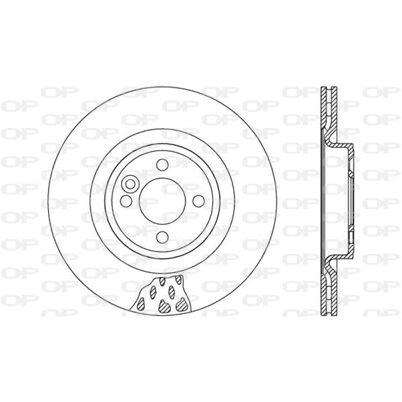 Jeu de 2 disques de frein avant OPEN PARTS BDR2612.20 - Visuel 1