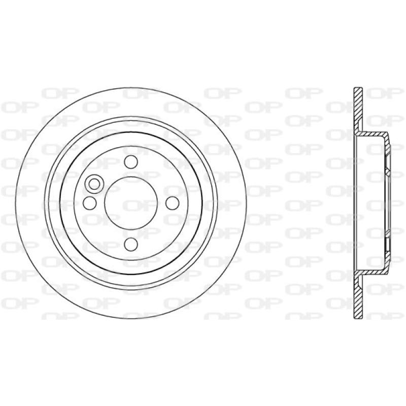 Jeu de 2 disques de frein arrière OPEN PARTS BDR2613.10 - Visuel 1