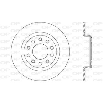 Jeu de 2 disques de frein arrière OPEN PARTS OEM 51815313