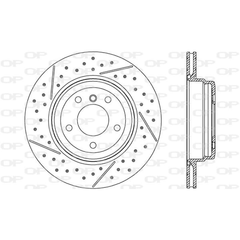 Jeu de 2 disques de frein arrière OPEN PARTS BDR2628.20 - Visuel 1