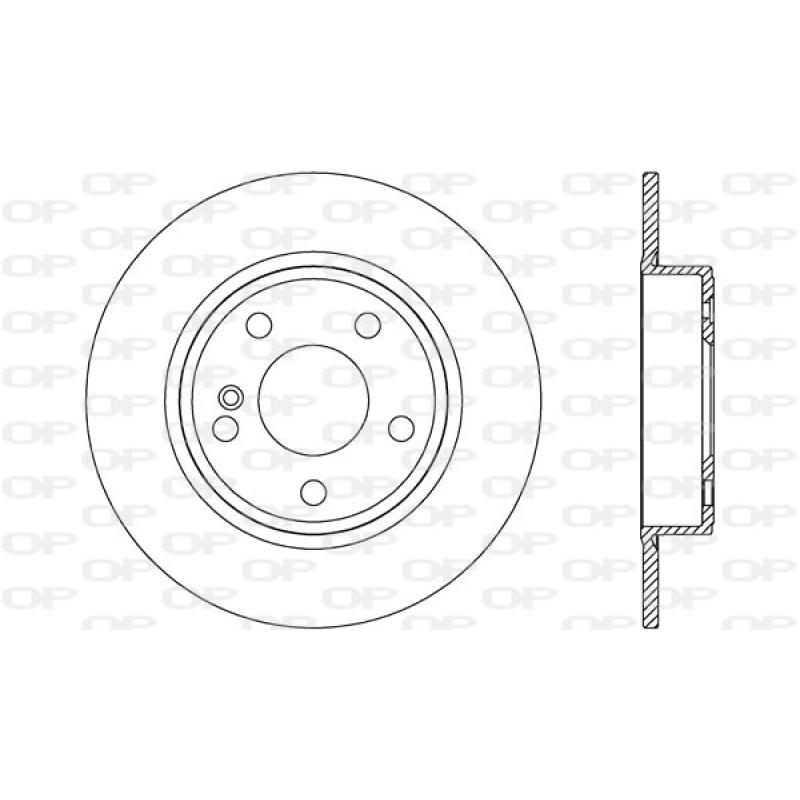 Jeu de 2 disques de frein arrière OPEN PARTS BDR2642.10 - Visuel 1