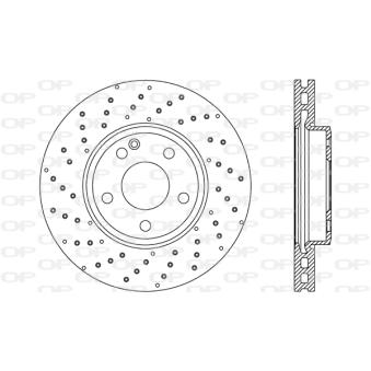 Jeu de 2 disques de frein avant OPEN PARTS OEM 2464212512
