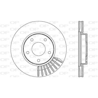 Jeu de 2 disques de frein avant OPEN PARTS OEM 402063SG0E
