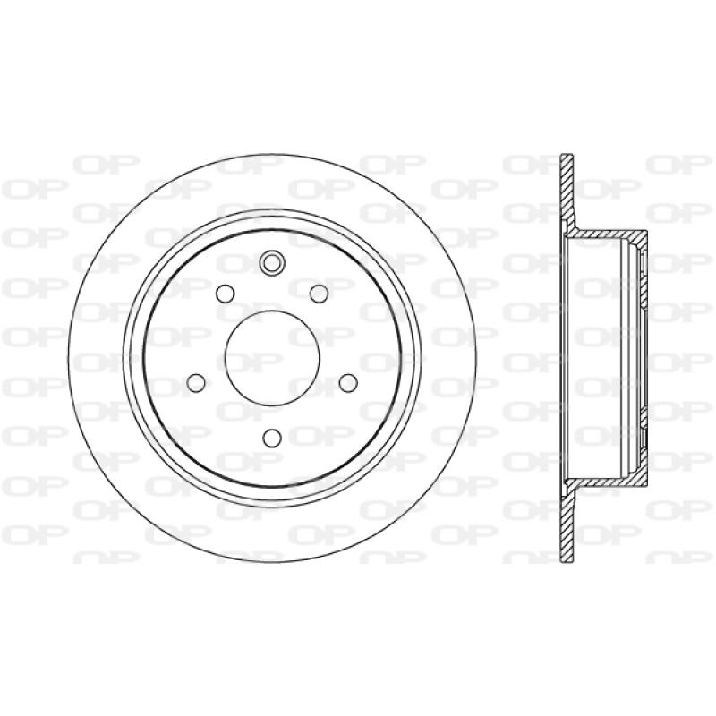 Jeu de 2 disques de frein arrière OPEN PARTS BDR2647.10 - Visuel 1