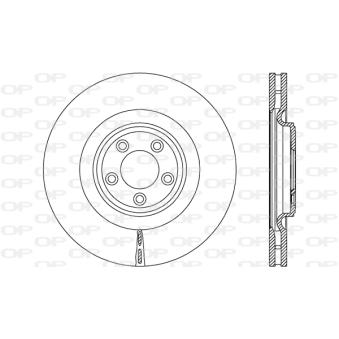 Jeu de 2 disques de frein avant OPEN PARTS OEM T2R5939