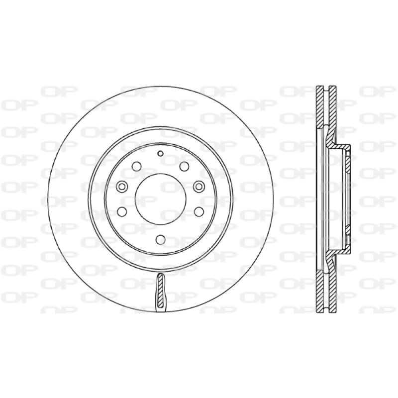 Jeu de 2 disques de frein avant OPEN PARTS BDR2684.20 - Visuel 1