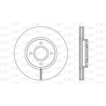 Jeu de 2 disques de frein avant OPEN PARTS OEM 1833857 Jeu de 2 disques de frein avant OPEN PARTS OEM 1833857