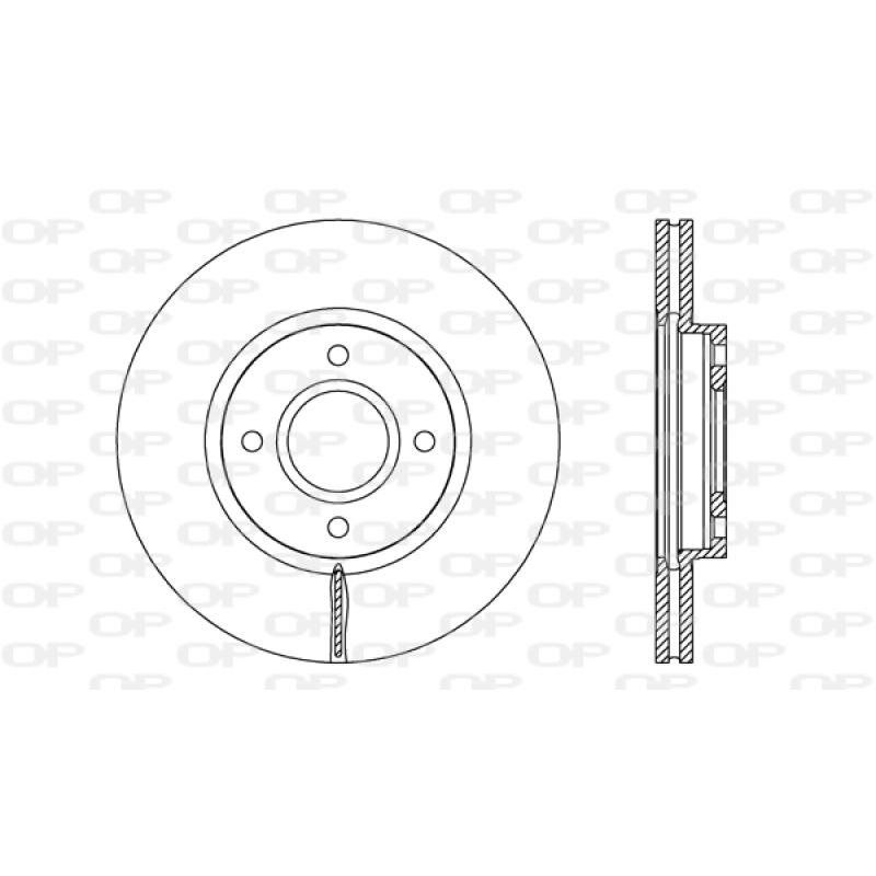 Jeu de 2 disques de frein avant OPEN PARTS BDR2688.20 - Visuel 1