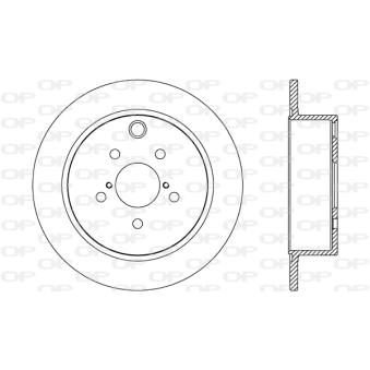 Jeu de 2 disques de frein arrière OPEN PARTS OEM 26700FJ000