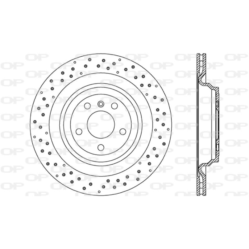 Jeu de 2 disques de frein arrière OPEN PARTS BDR2700.20 - Visuel 1