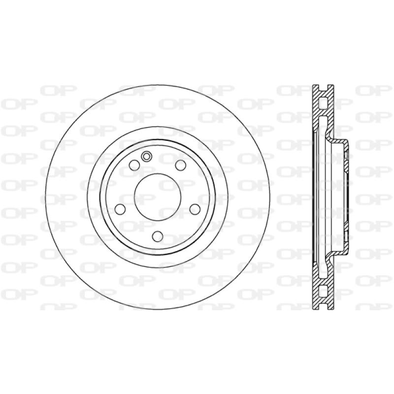 Jeu de 2 disques de frein avant OPEN PARTS BDR2702.20 - Visuel 1