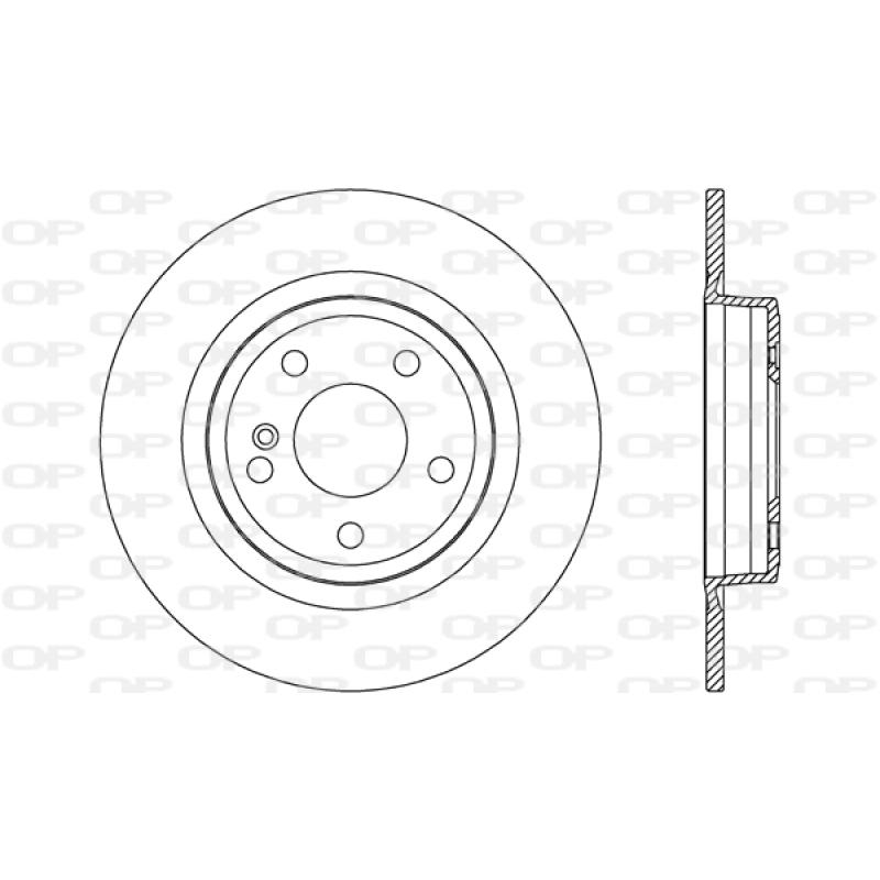 Jeu de 2 disques de frein arrière OPEN PARTS BDR2703.10 - Visuel 1