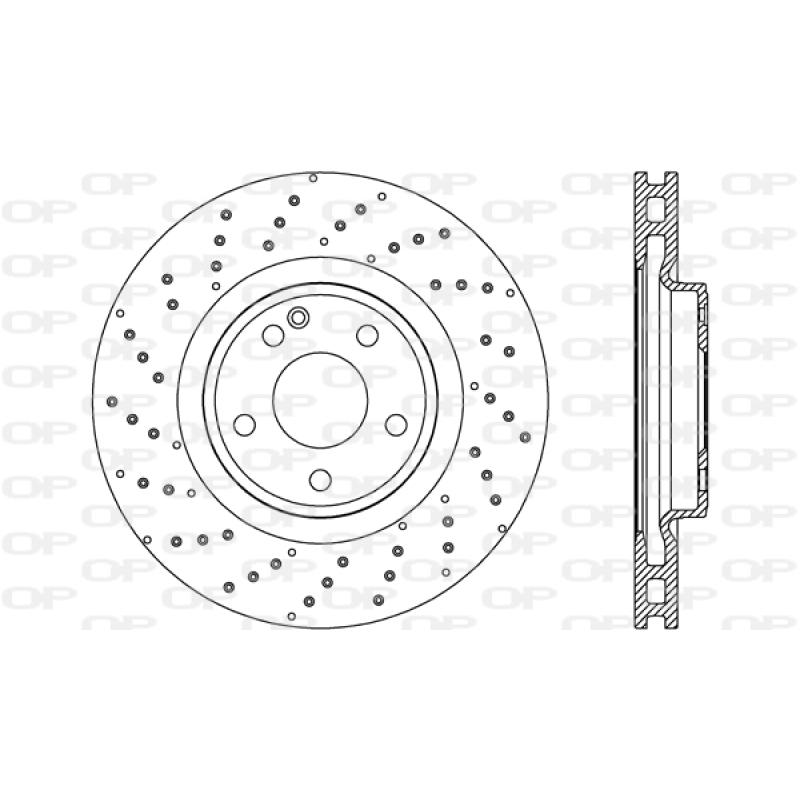 Jeu de 2 disques de frein avant OPEN PARTS BDR2704.20 - Visuel 1