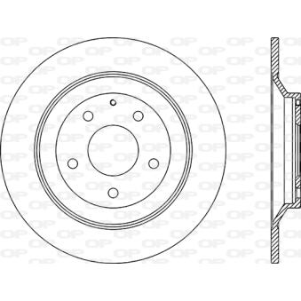Jeu de 2 disques de frein arrière OPEN PARTS OEM K01126251B