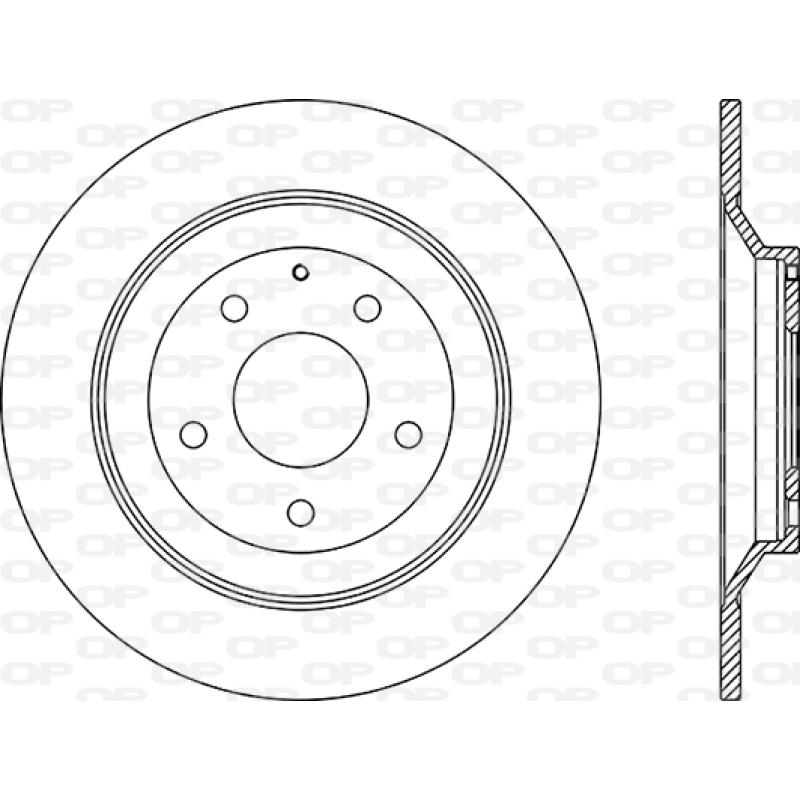 Jeu de 2 disques de frein arrière OPEN PARTS BDR2705.10 - Visuel 1