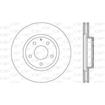 Jeu de 2 disques de frein avant OPEN PARTS OEM GHR133251