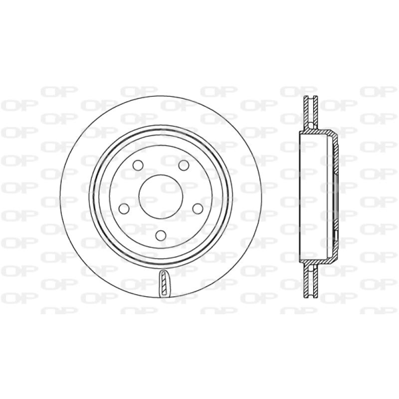 Jeu de 2 disques de frein arrière OPEN PARTS BDR2713.20 - Visuel 1