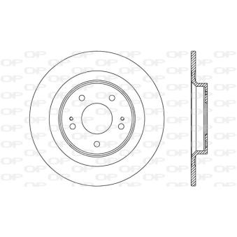 Jeu de 2 disques de frein arrière OPEN PARTS OEM 4615A125