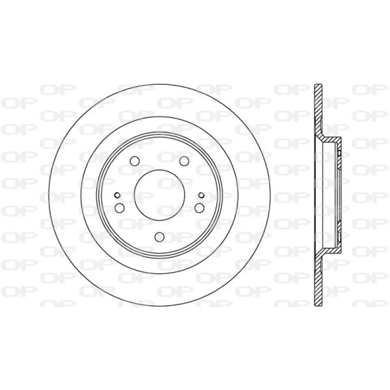 Jeu de 2 disques de frein arrière OPEN PARTS BDR2715.10 - Visuel 1