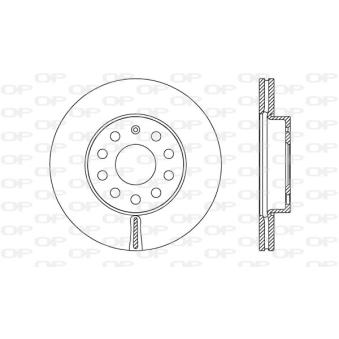 Jeu de 2 disques de frein avant OPEN PARTS OEM JZW698302AP