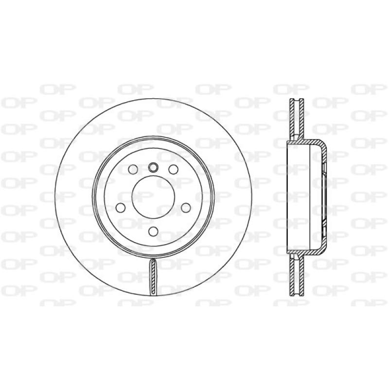 Jeu de 2 disques de frein arrière OPEN PARTS BDR2746.20 - Visuel 1