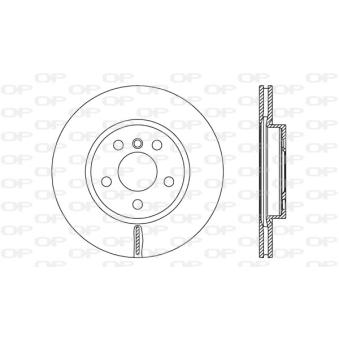 Jeu de 2 disques de frein avant OPEN PARTS OEM 34118835362