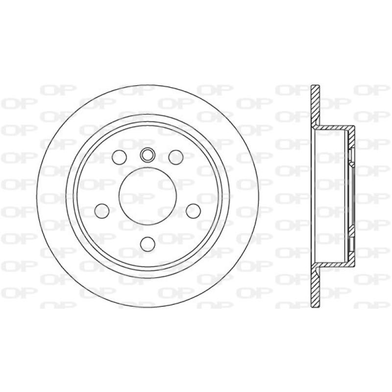 Jeu de 2 disques de frein arrière OPEN PARTS BDR2760.10 - Visuel 1