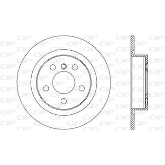 Jeu de 2 disques de frein arrière OPEN PARTS BDR2763.20