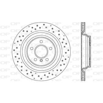 Jeu de 2 disques de frein arrière OPEN PARTS OEM 1664230600