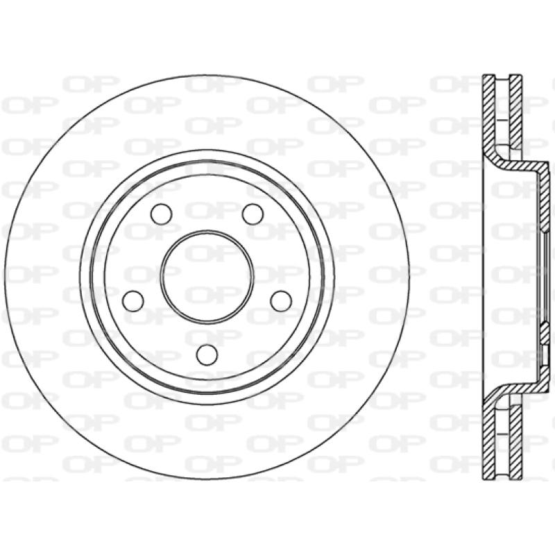 Jeu de 2 disques de frein avant OPEN PARTS BDR2782.20 - Visuel 1