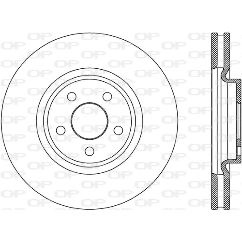 Jeu de 2 disques de frein avant OPEN PARTS BDR2787.20 - Visuel 1