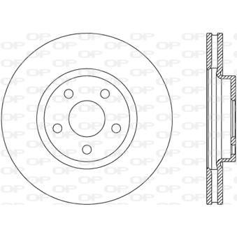 Jeu de 2 disques de frein avant OPEN PARTS OEM 1877785