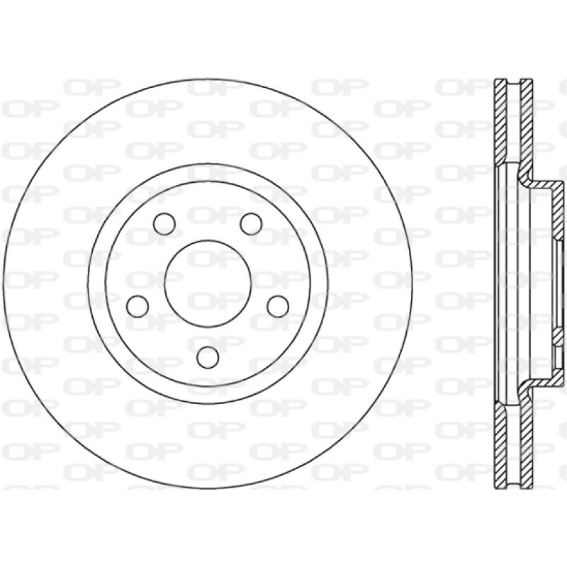 Jeu de 2 disques de frein avant OPEN PARTS BDR2788.20 - Visuel 1