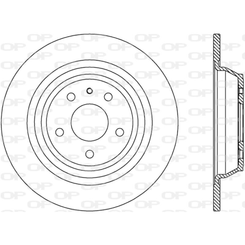 Jeu de 2 disques de frein arrière OPEN PARTS BDR2791.10 - Visuel 1