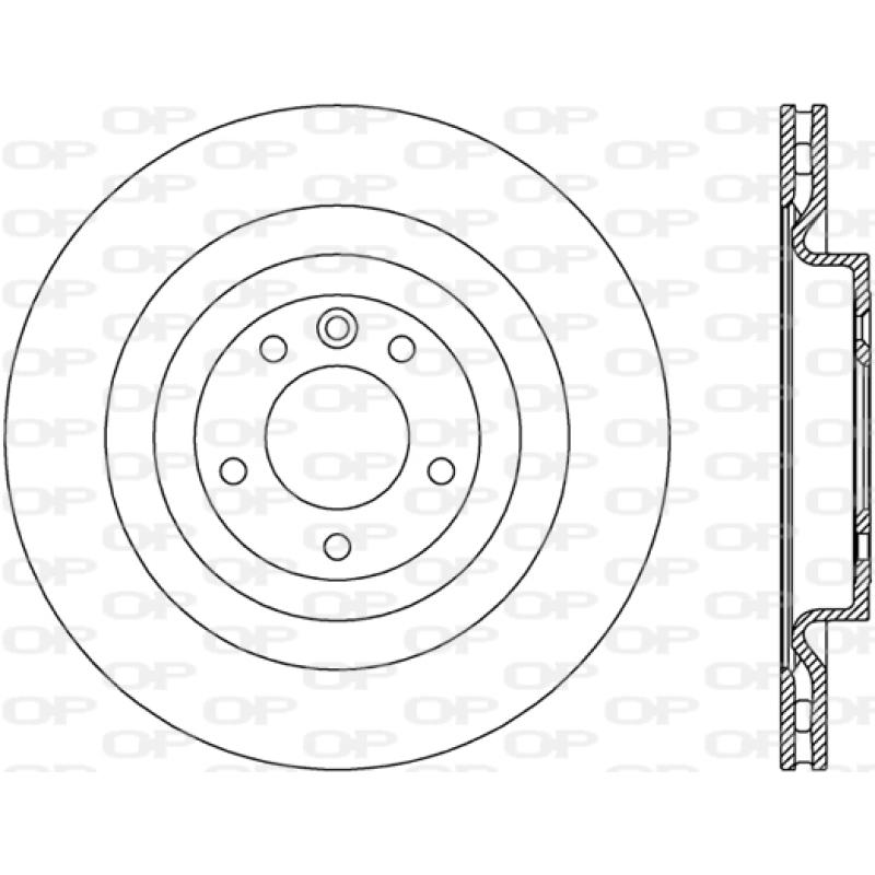 Jeu de 2 disques de frein arrière OPEN PARTS BDR2793.20 - Visuel 1