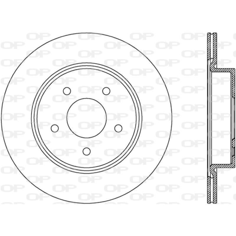 Jeu de 2 disques de frein arrière OPEN PARTS BDR2796.20 - Visuel 1