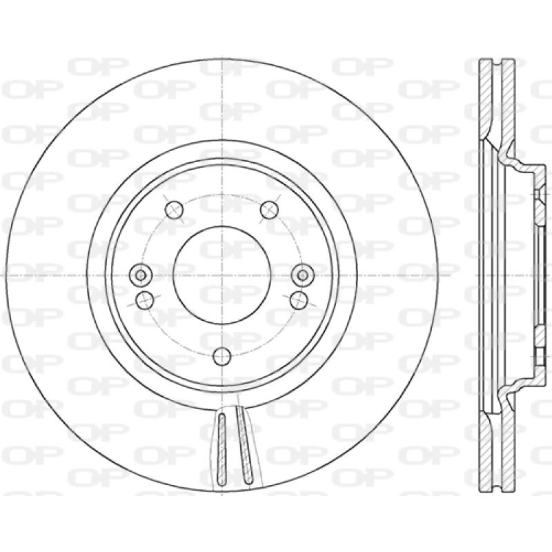 Jeu de 2 disques de frein avant OPEN PARTS BDR2811.20 - Visuel 1