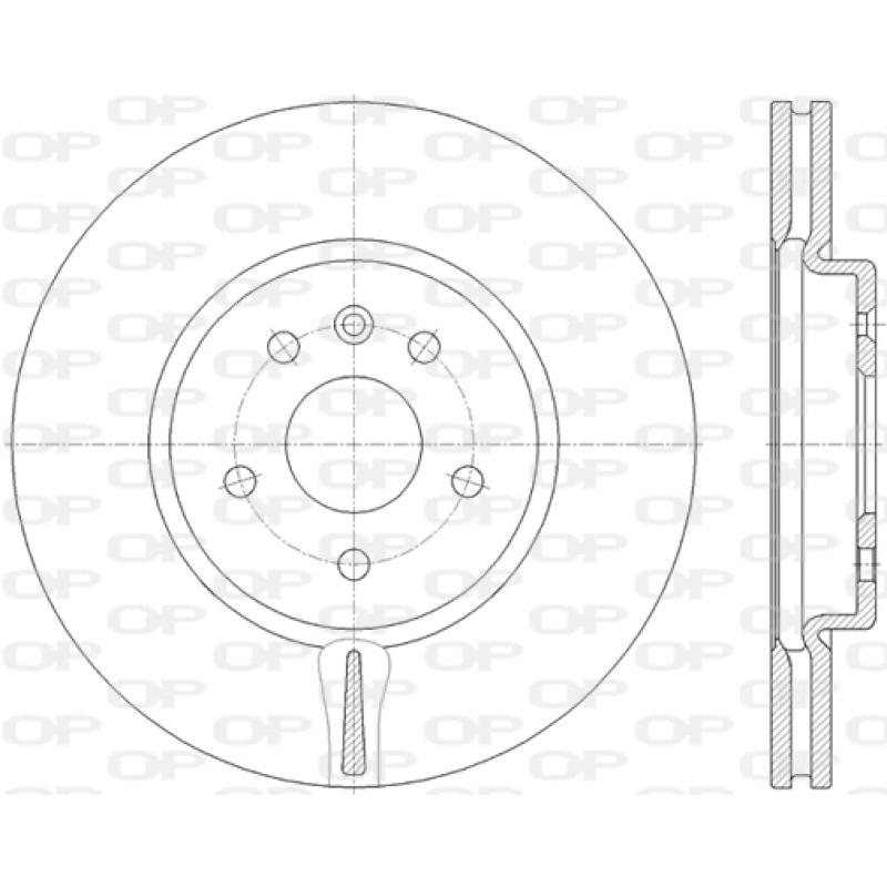 Jeu de 2 disques de frein avant OPEN PARTS BDR2814.20 - Visuel 1