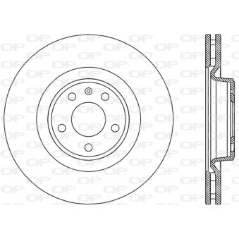 Jeu de 2 disques de frein avant OPEN PARTS BDR2817.20 pour AUDI A6 45 TFSI Mild Hybrid - 245cv