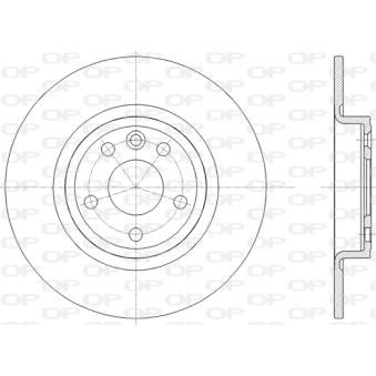 Jeu de 2 disques de frein arrière OPEN PARTS BDR2820.10 pour JAGUAR XE 2.0 D - 180cv