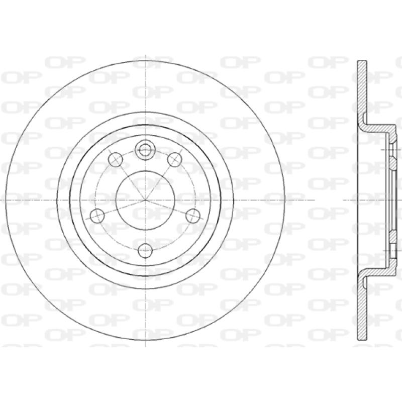 Jeu de 2 disques de frein arrière OPEN PARTS BDR2820.10 - Visuel 1